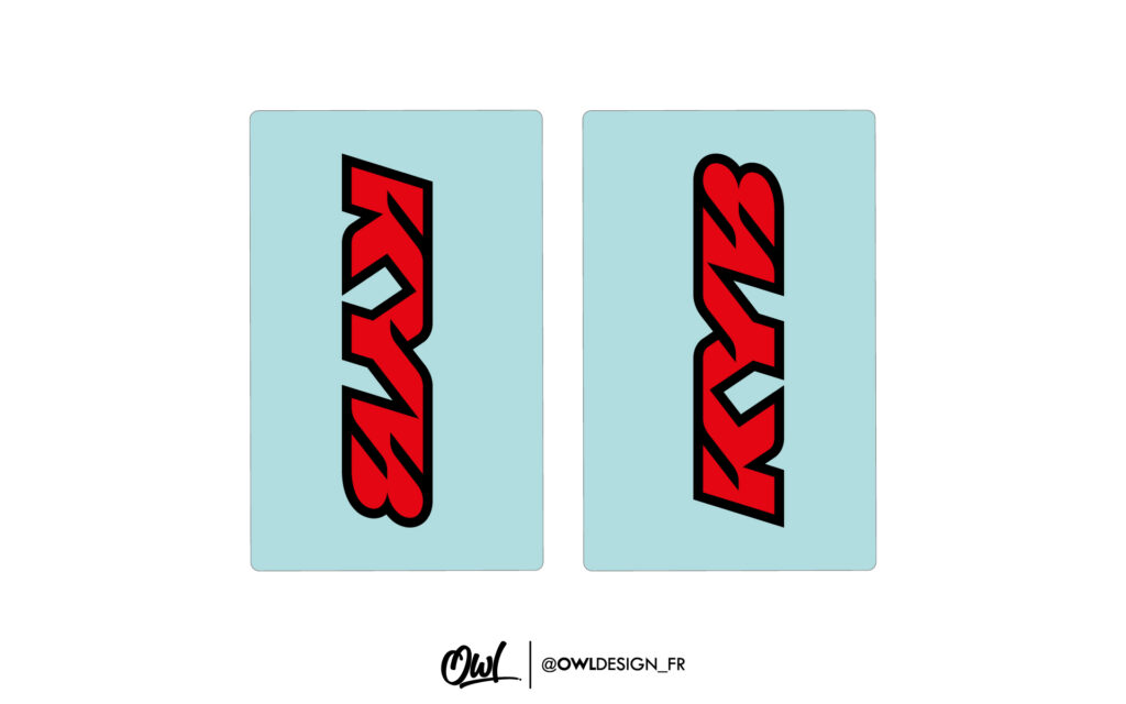 Stickers de Fourche KYB transparent