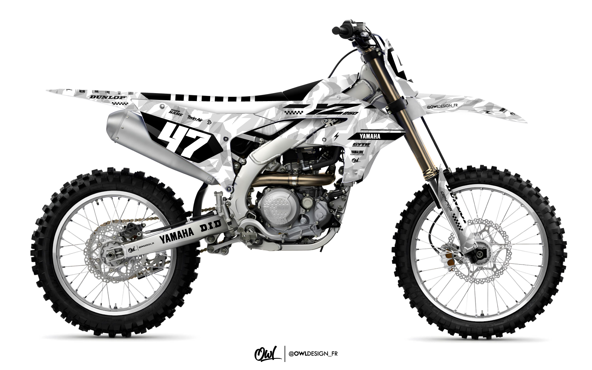 Kit Déco Yamaha YZF Camo Blanc