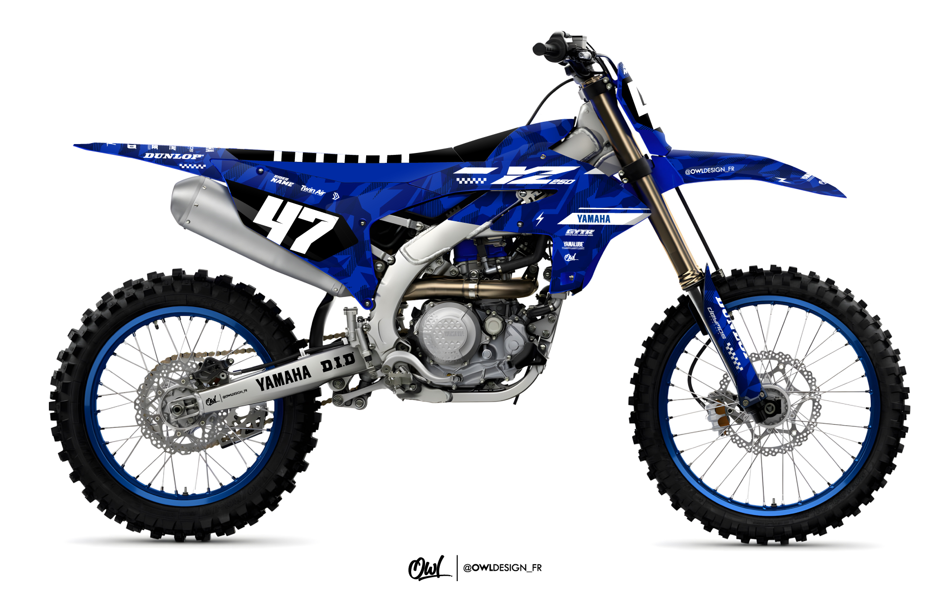 Kit Déco Yamaha YZF Camo Bleu