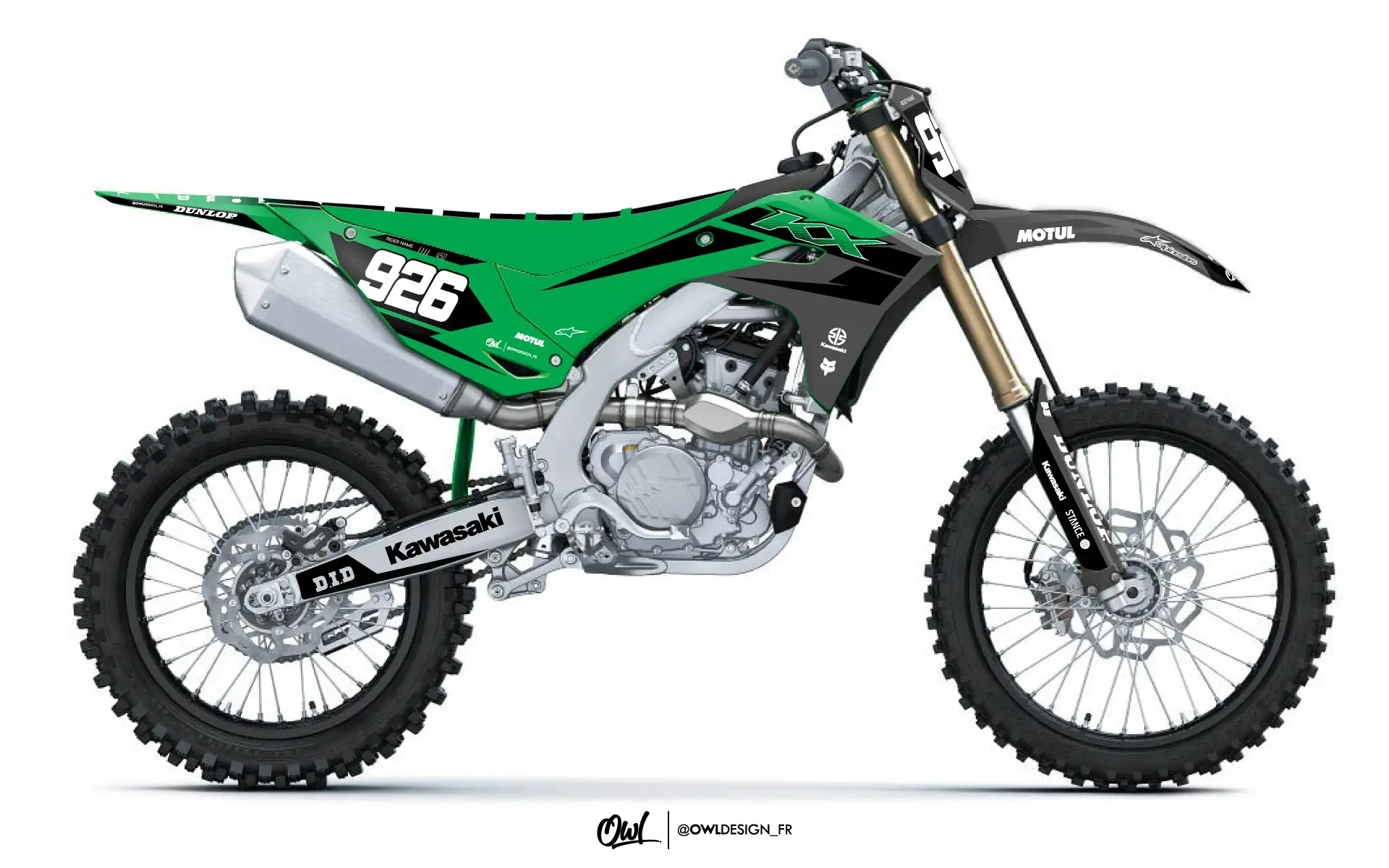 Kit Déco KXF KX Necoh VERT GRIS