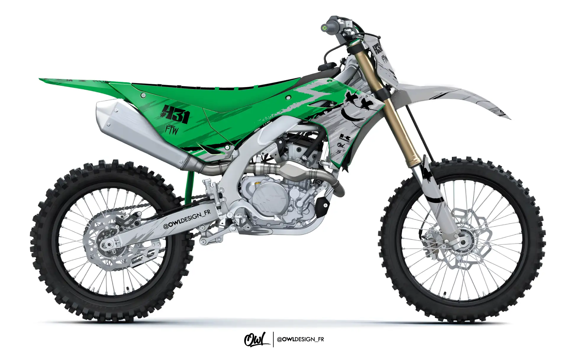 Kit Déco Kawasaki KX / KXF ROD Gris