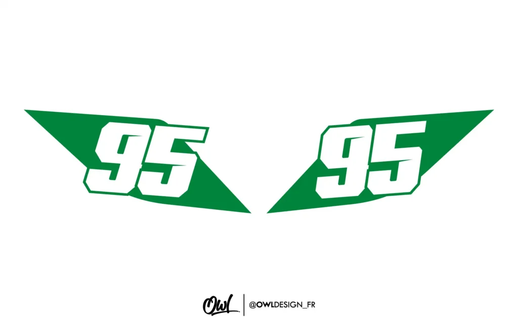 Stickers Numéros Quad Ailes Arrière