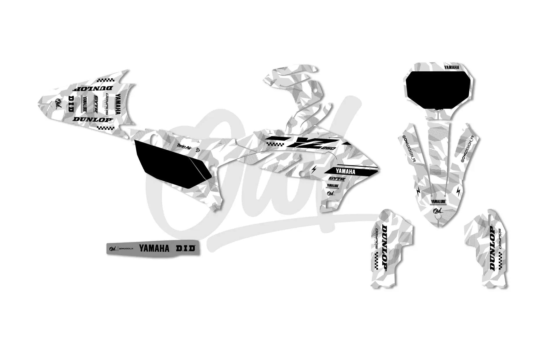 Kit Déco Yamaha YZF Camo Blanc
