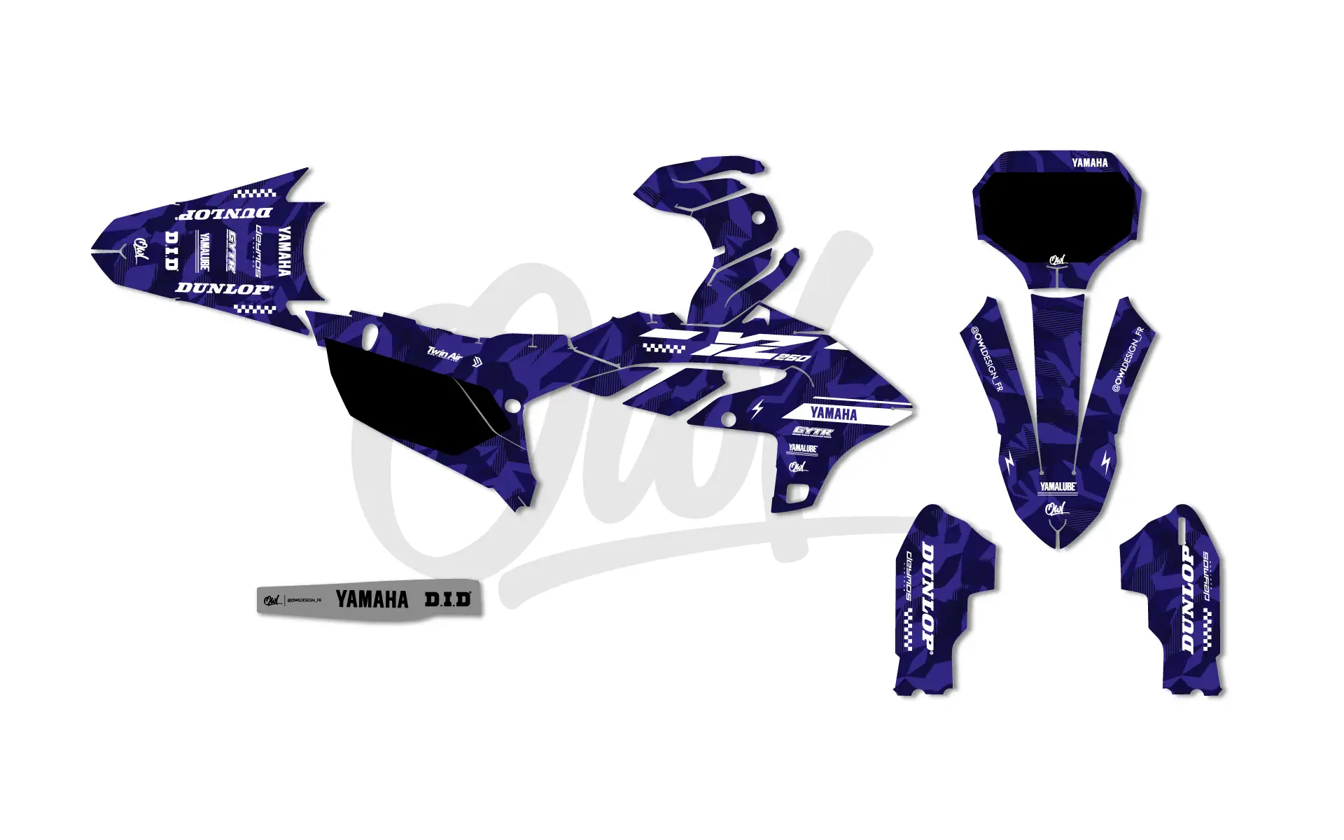 Kit Déco Yamaha YZF Camo Bleu