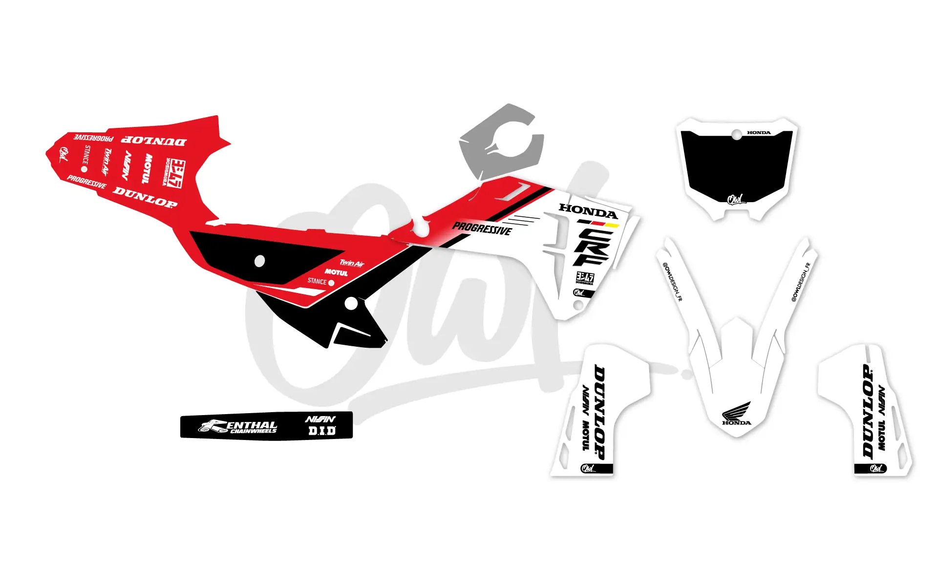 Kit Déco Grip Rouge Blanc