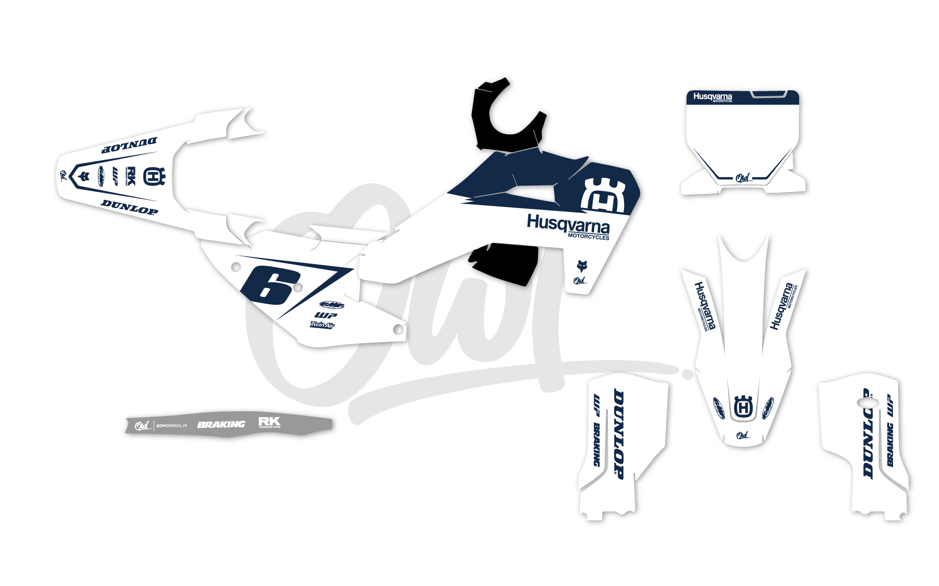 Kit Déco TC / FC Hills Blanc Bleu