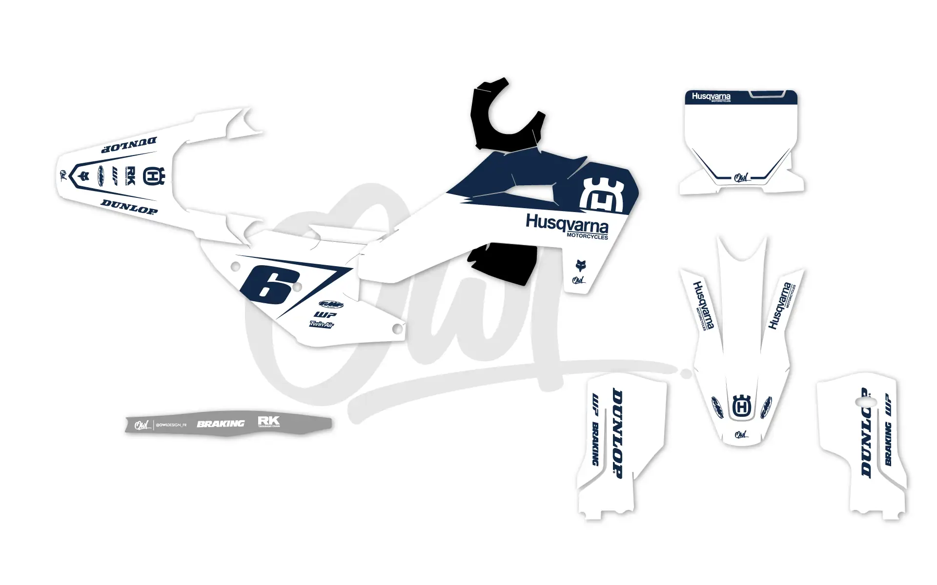 Kit Déco TC / FC Hills Blanc Bleu