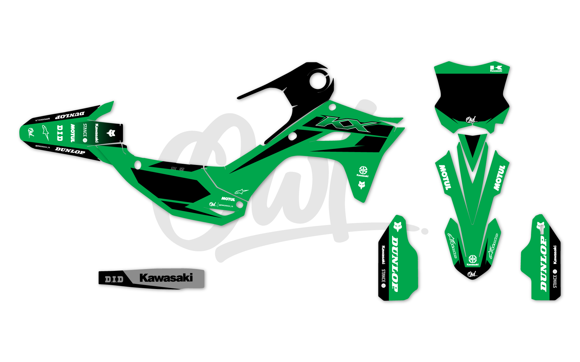 Kit Déco KXF KX Necoh VERT