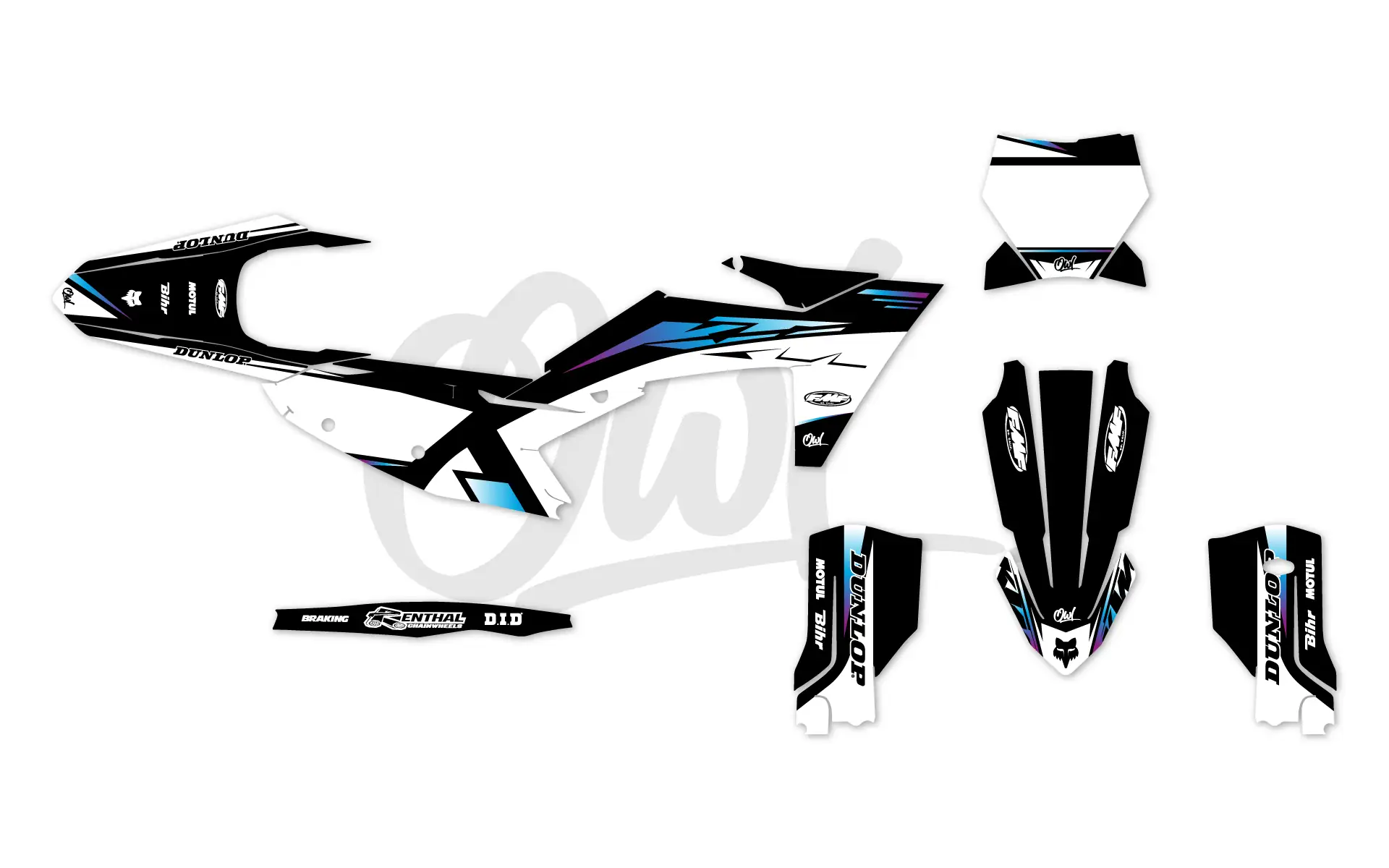 Kit Déco Racer SX / SXF Bleu Violet