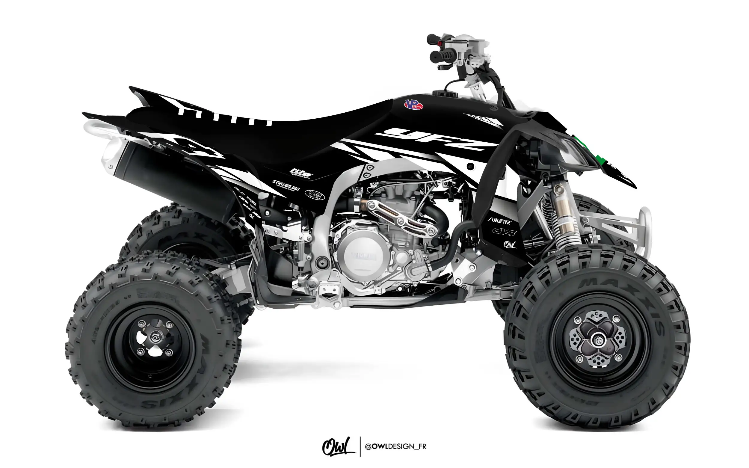 Kit déco YAMAHA 450 YFZR - AMA Noir