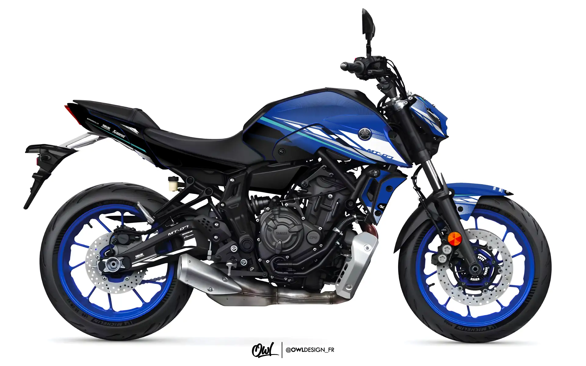 Kit déco MT07 YAMAHA - PITLANE - Bleu