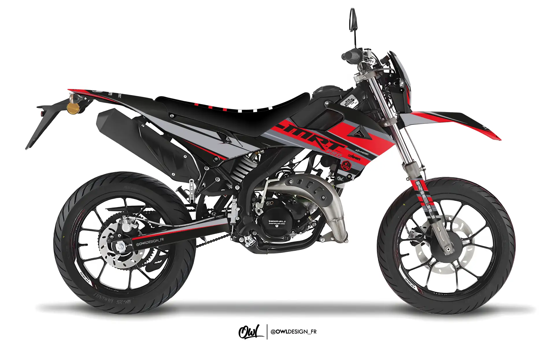 Kit Déco Rieju MRT PRO 50 Sharp Rouge