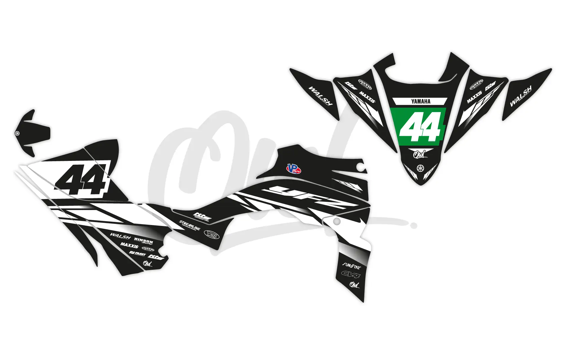 Kit déco YAMAHA 450 YFZR - AMA Noir