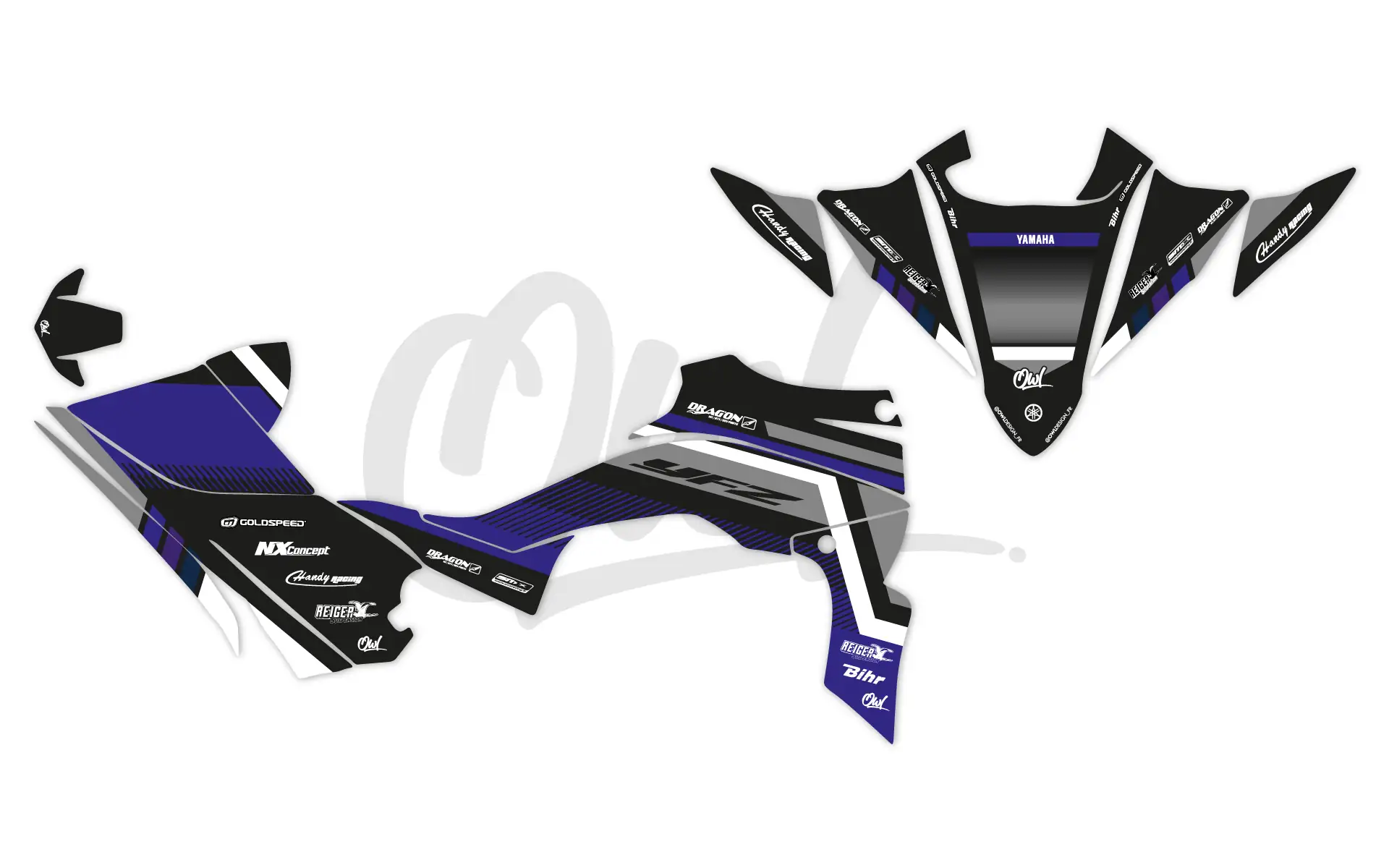Kit déco yamaha quad natel bleu