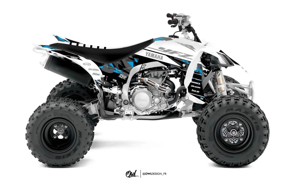 KIT DÉCO HOLESHOT-YAMAHA-YFZ-450-R-2014-CYAN