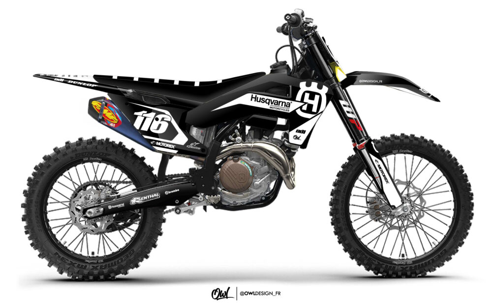 KIT DECO HUSQVARNA INFINITE BLANC NOIR