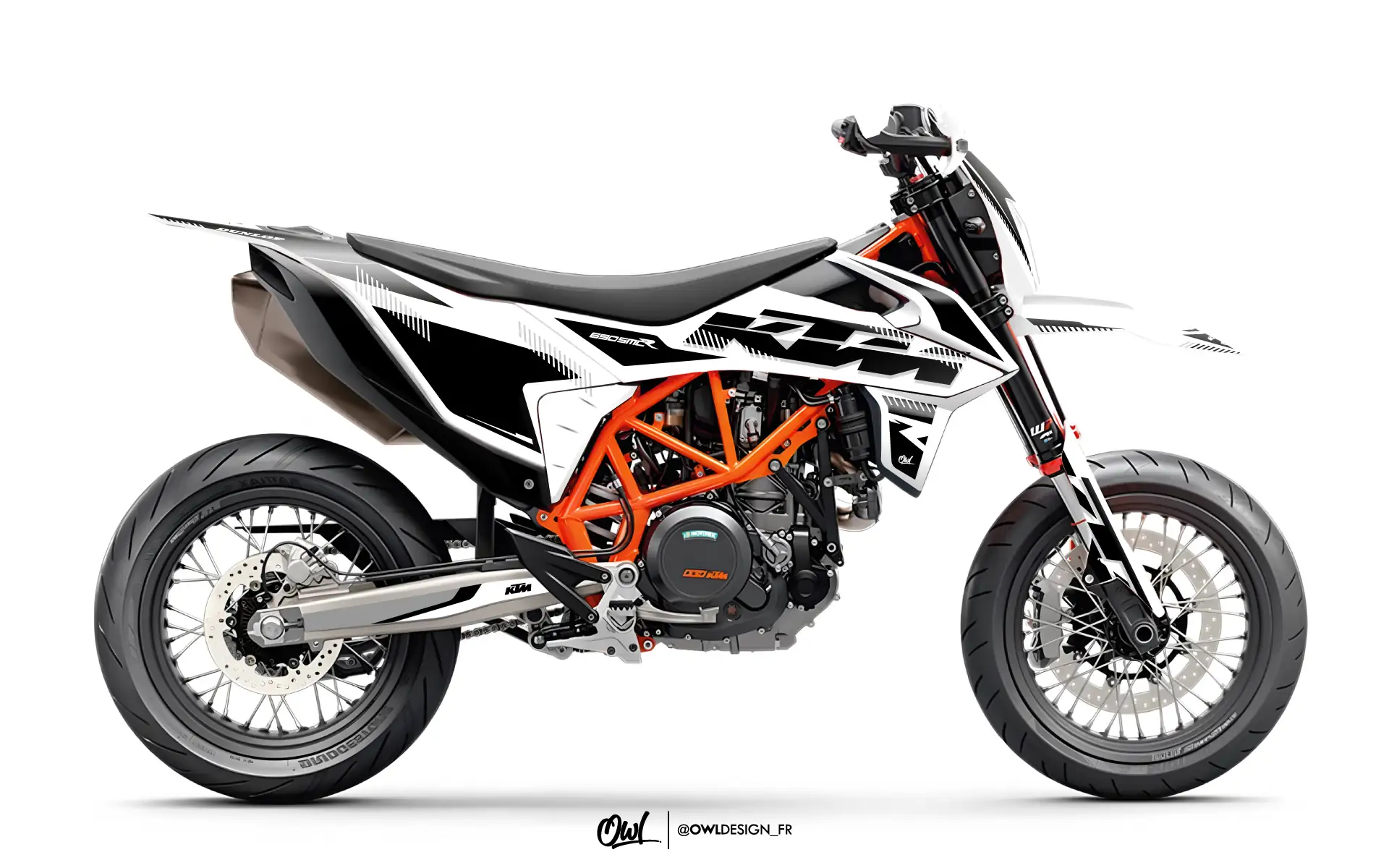KIT DÉCO 690 SMCR RIFT KTM BLANC