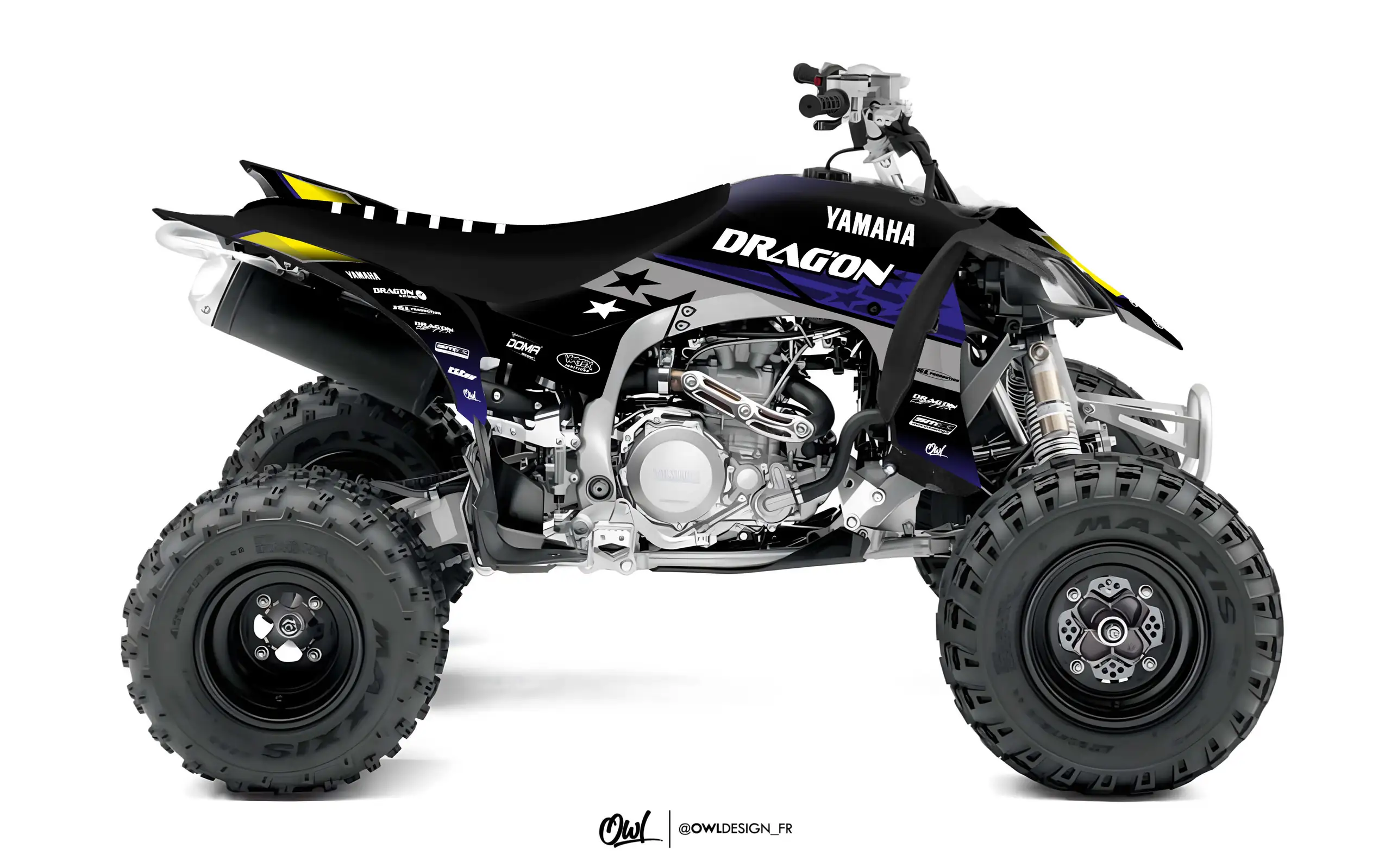 KIT DÉCO STARS- YAMAHA-YFZ-450-R-2014-BLEU
