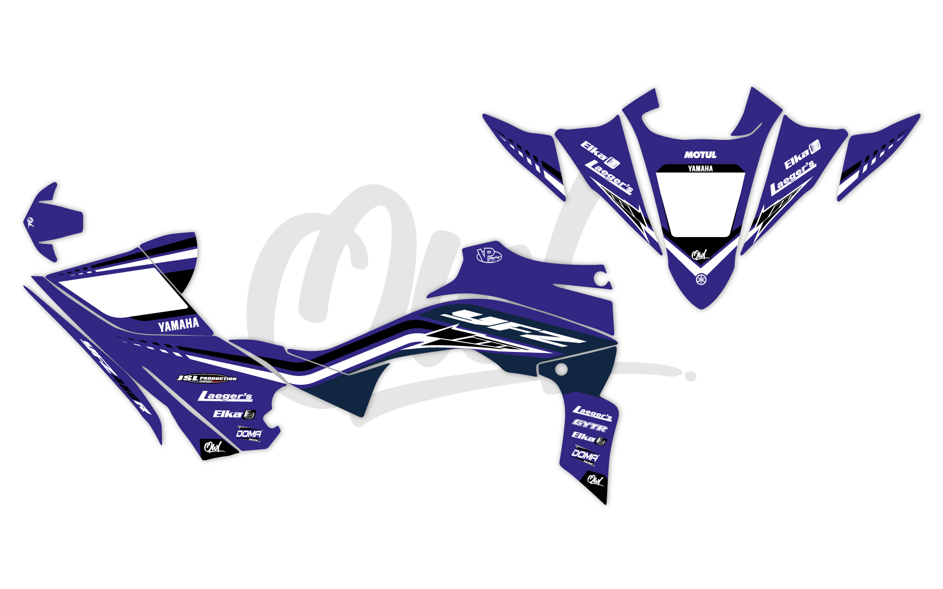 KIT DÉCO LEADS-YAMAHA-YFZ-450-R-2014-BLEU