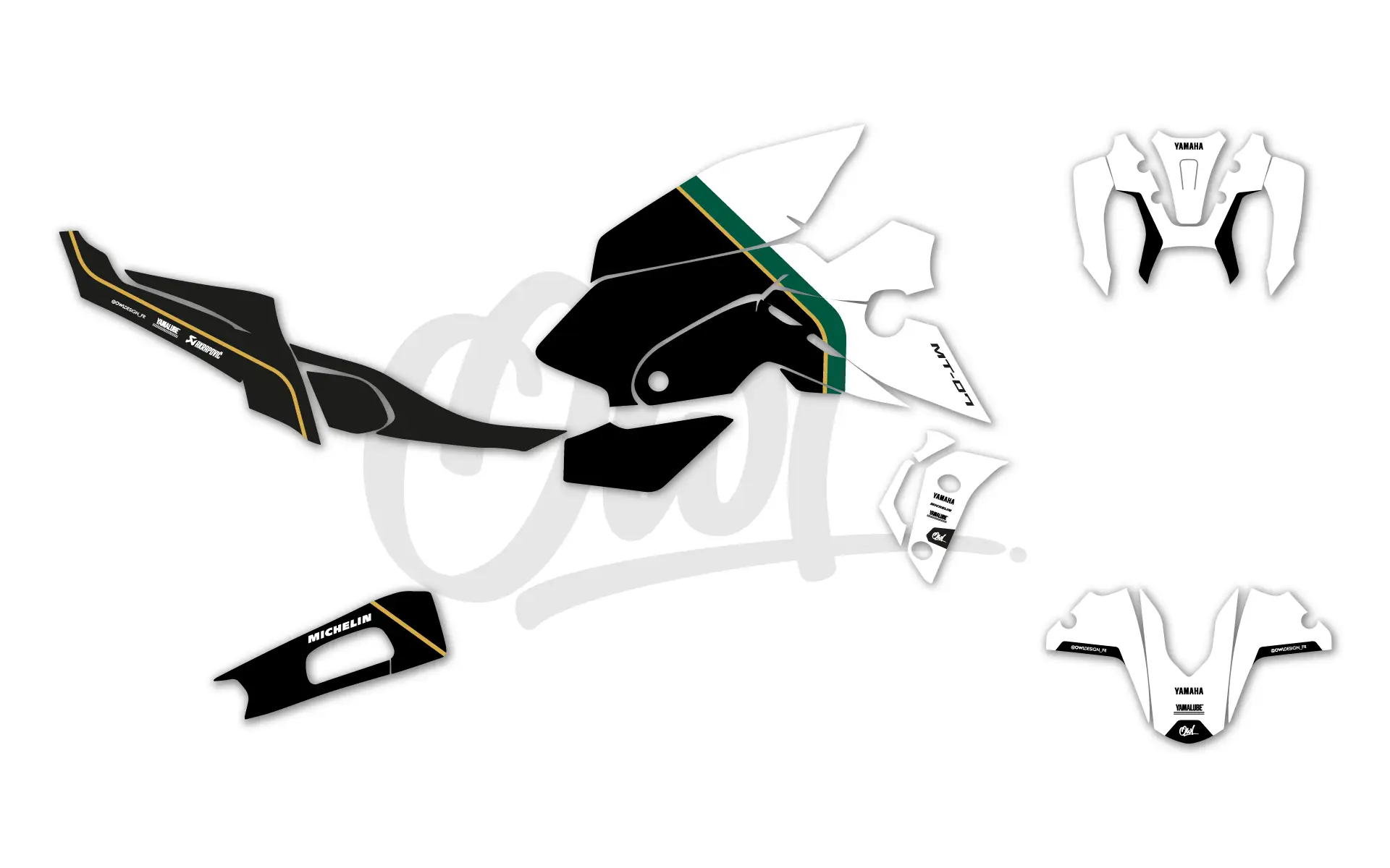 Kit déco MT07 YAMAHA - CLUB Noir