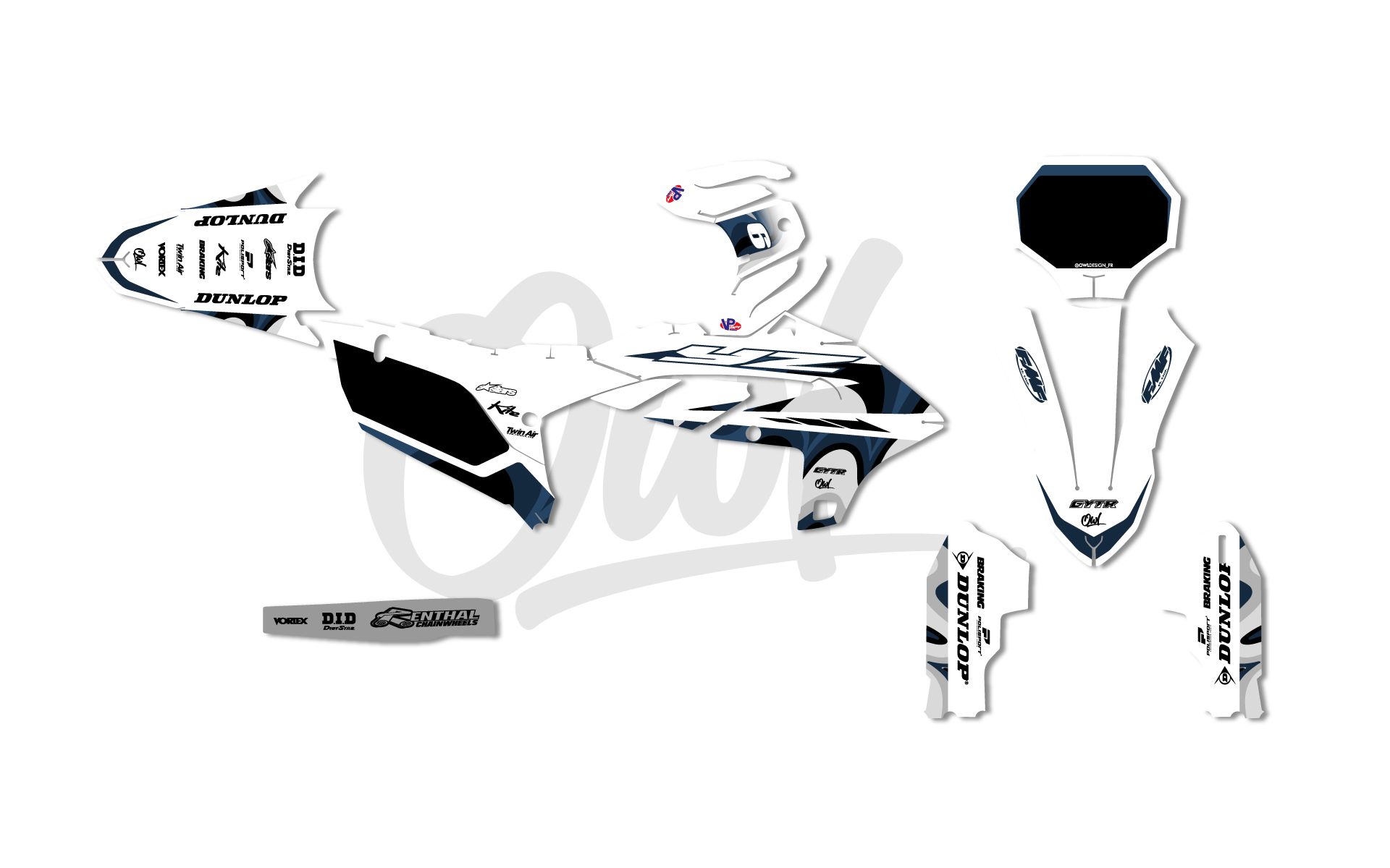 KIT DECO YAMAHA NEAT BLEU YZ / YZF