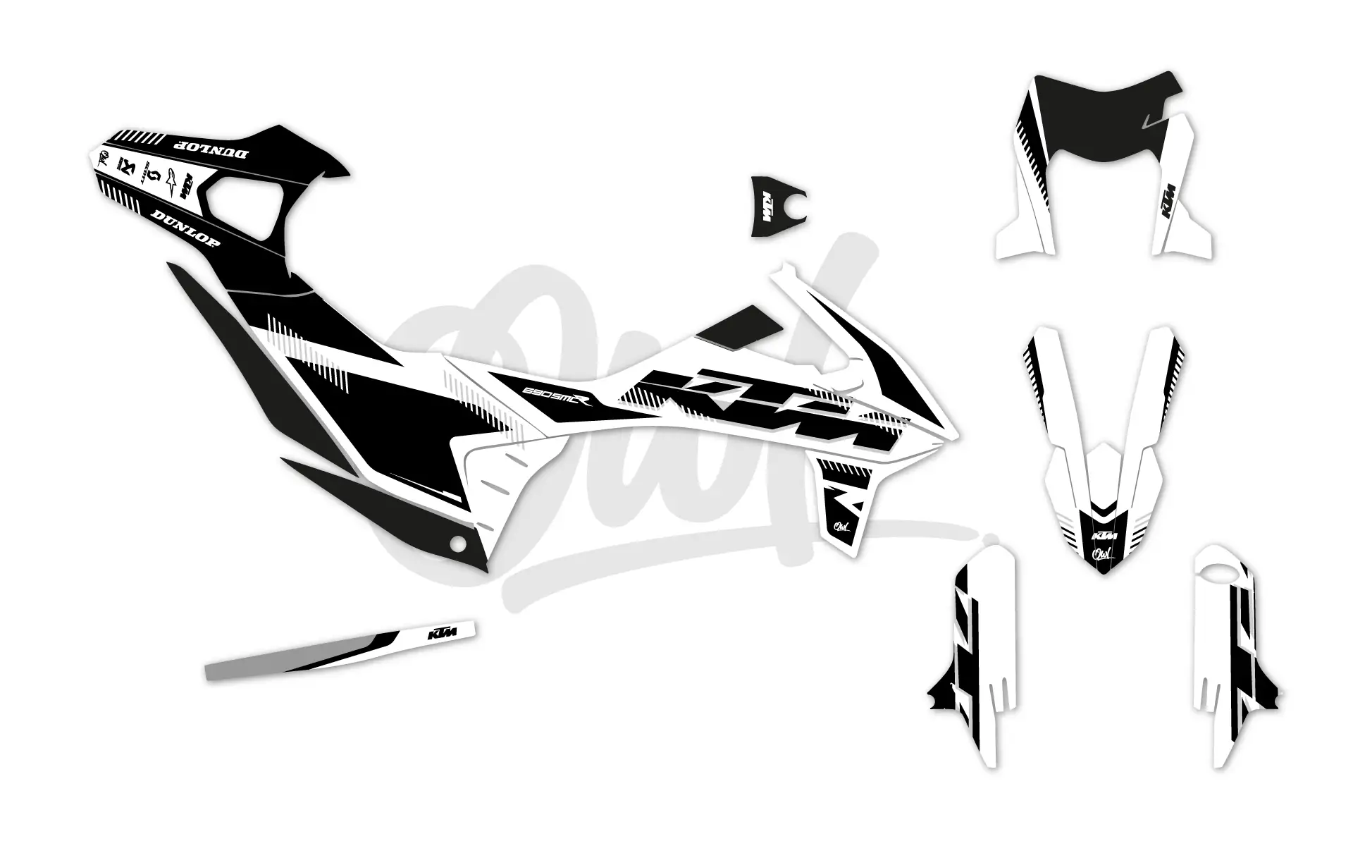 KIT DÉCO 690 SMCR RIFT KTM BLANC