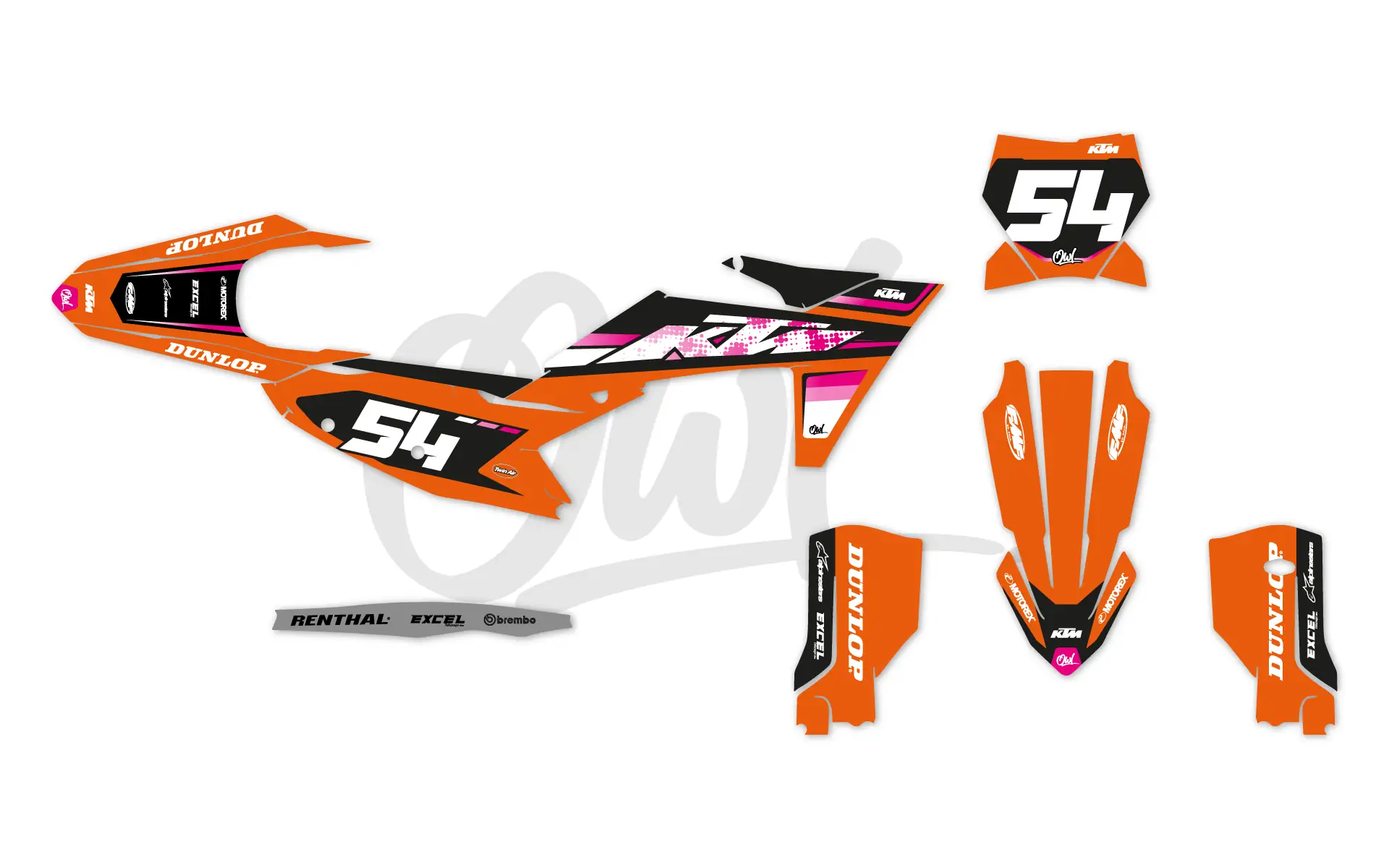 KIT DECO KTM STAIN ROSE SX / SXF
