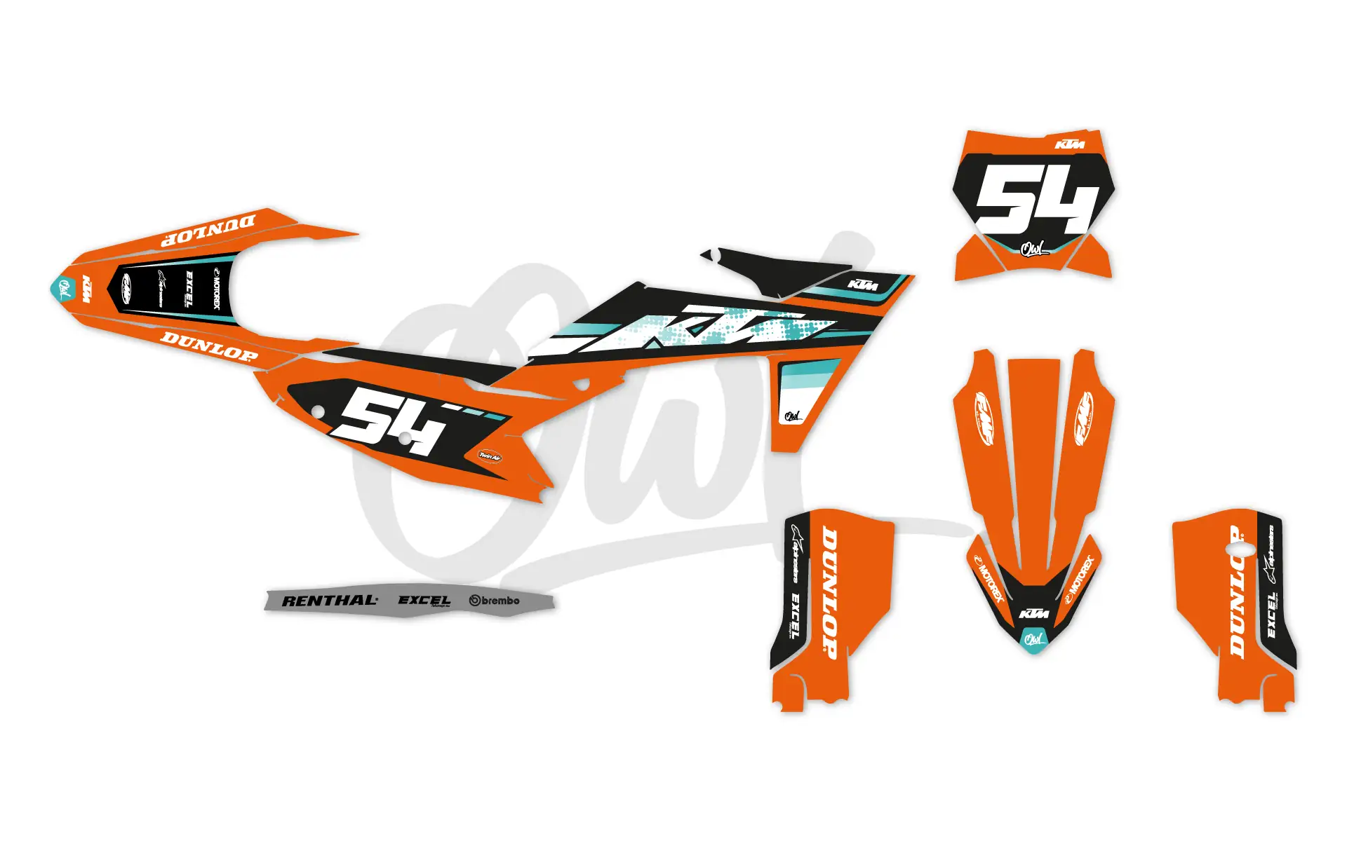 KIT DECO KTM STAIN TURQUOISE SX / SXF