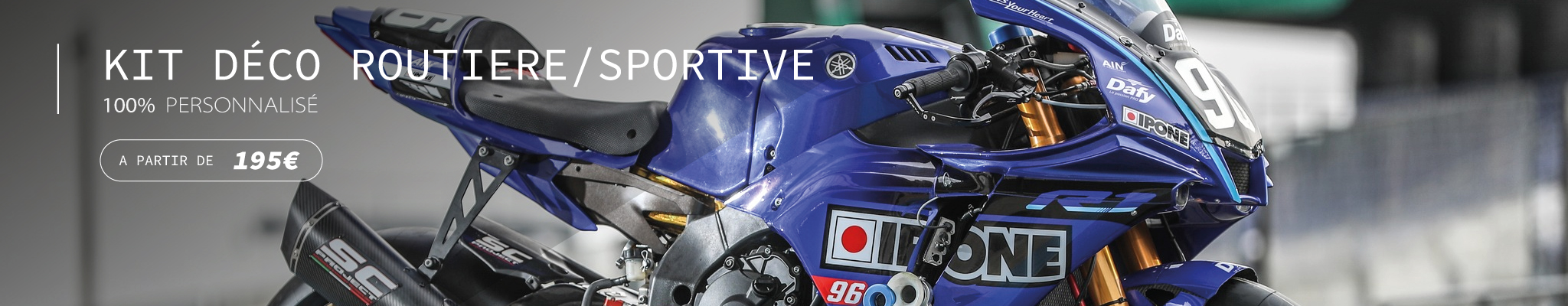 KIT DÉCO MOTO SPORTIVE ET ROUTIERE 100% PERSO