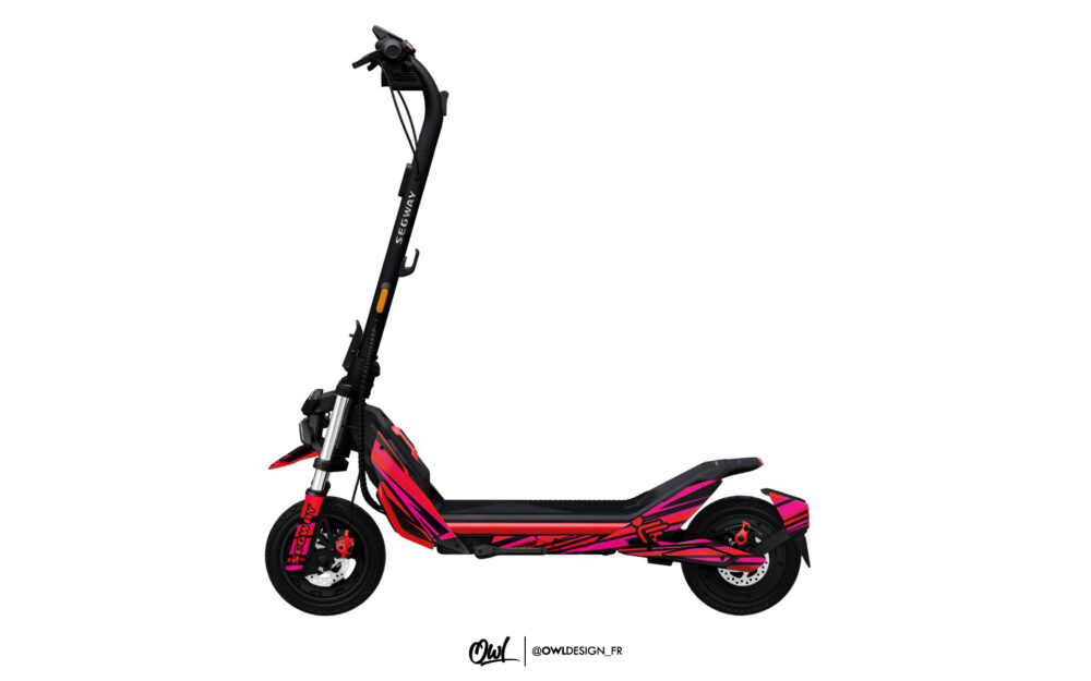 KIT DECO TROTINETTE ELECTRIQUE SEGWAY ZT3 PRO ROUGE MAGENTA