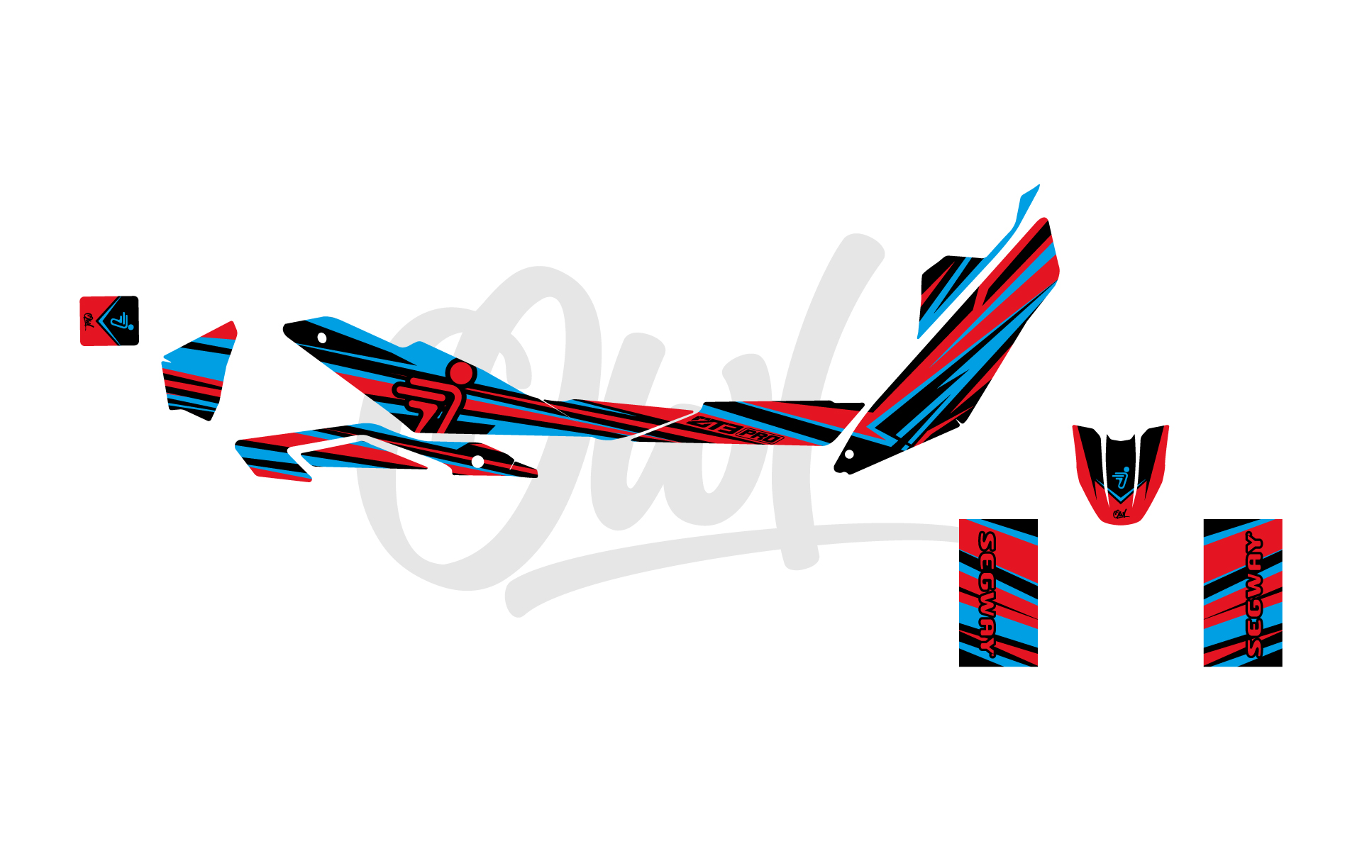 KIT DECO TROTINETTE ELECTRIQUE SEGWAY ZT3 PRO ROUGE MAGENTA