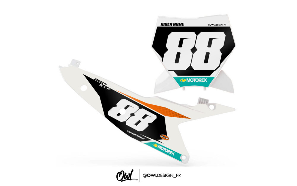 Kit Plaques KTM Sx / Sxf Ark Blanc