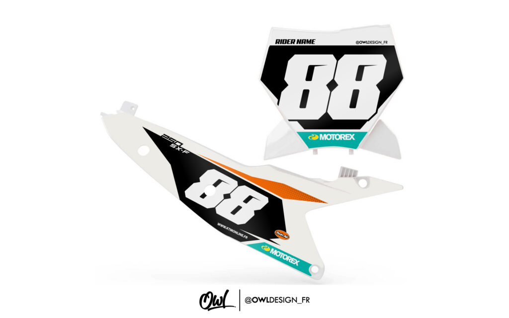 Kit Plaques KTM Sx / Sxf Ark Blanc