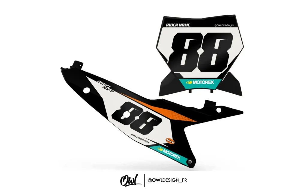 Kit Plaques KTM Sx / Sxf Ark Noir