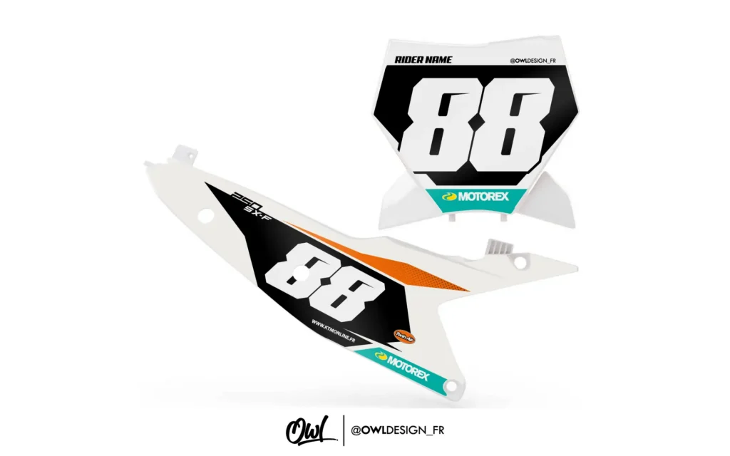 Kit Plaques KTM Sx / Sxf Ark Blanc